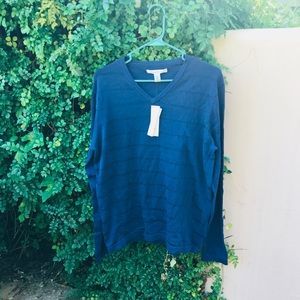 Kenneth Cole Navy Striped Pullover